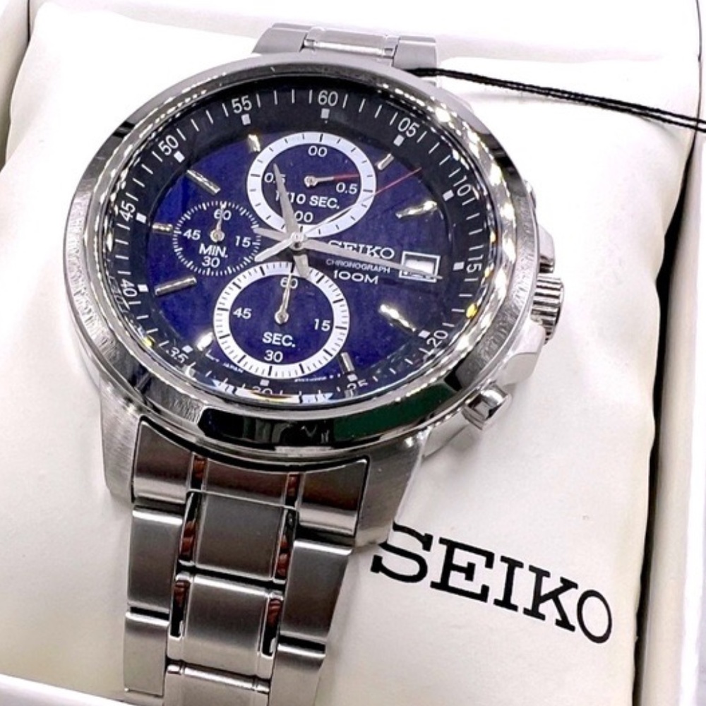 **BRAND NEW**  SEIKO Chronograph Stainless Steel Men's Watch